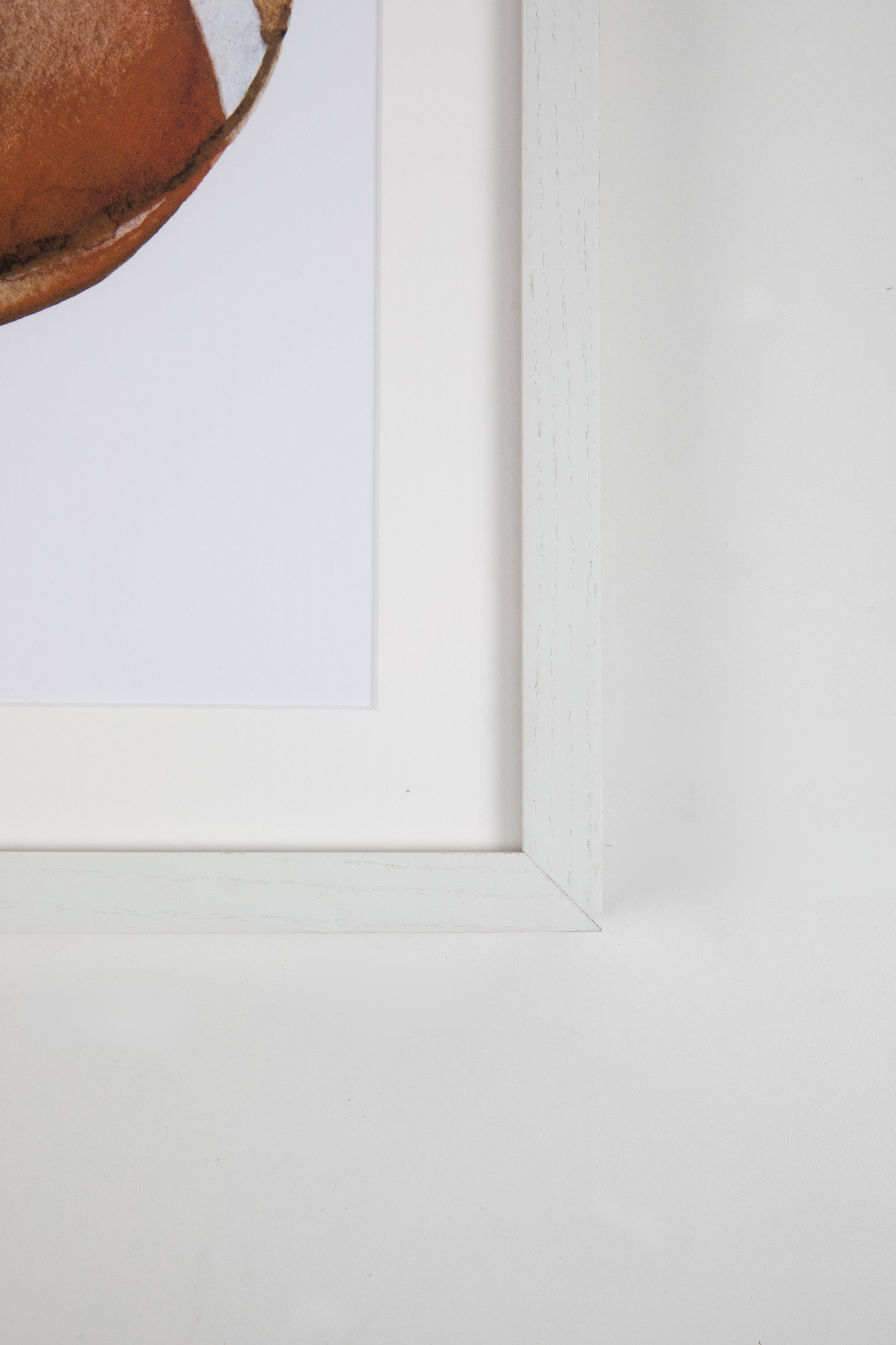 Football Watercolor Art with White Frame