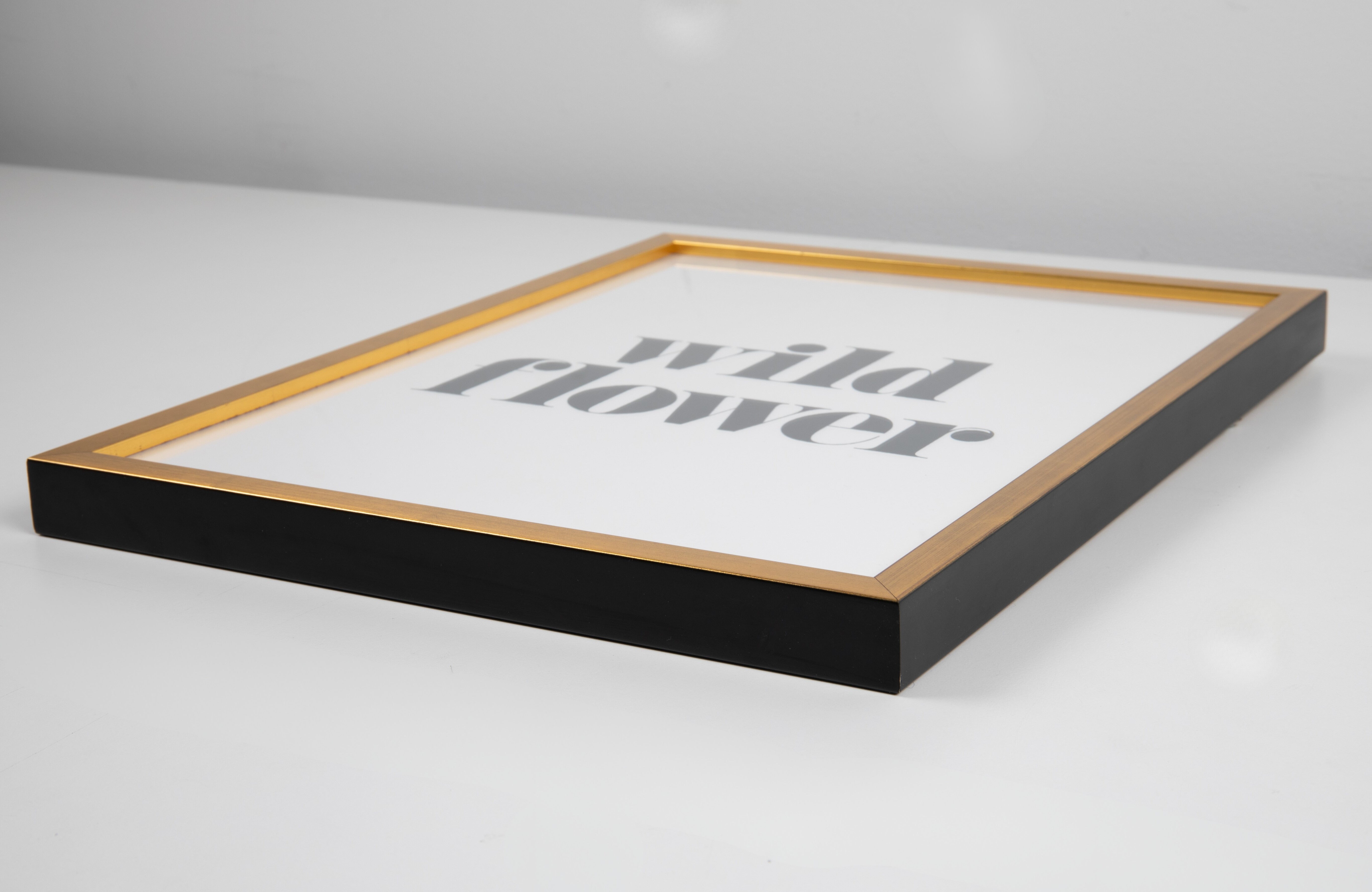 Black & Gold Motivational Frame - Wild Flower