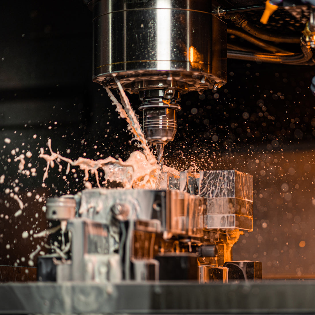 sign cutting machine cutting through hard material using water