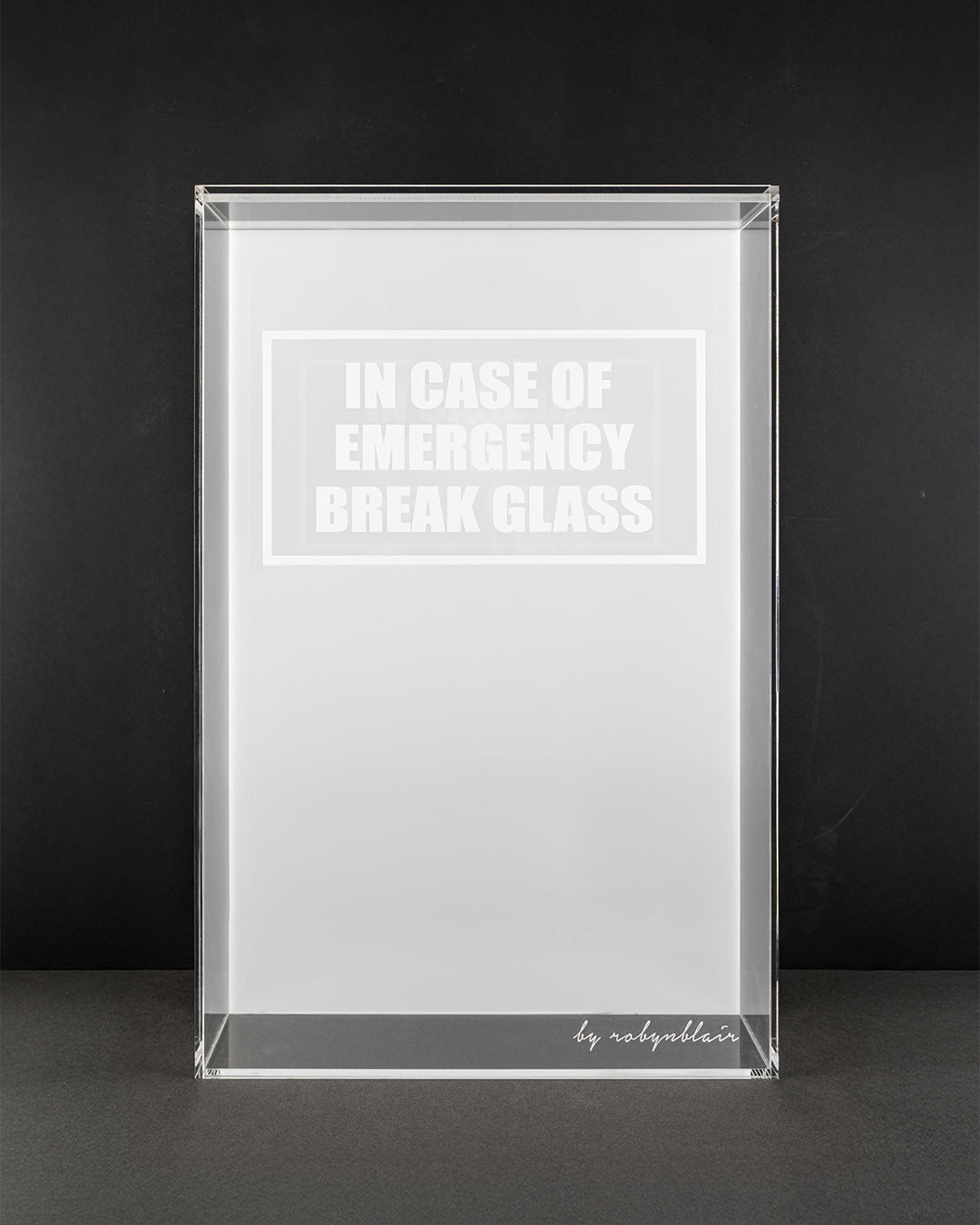 CNC-routed emergency signage with precision-cut lettering by Skyframe