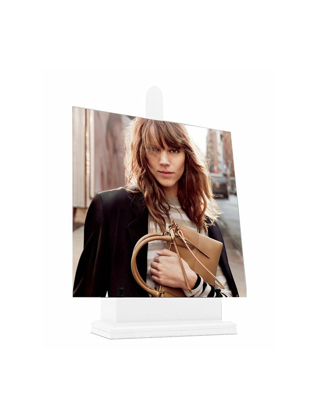 Skyframe white lacquered table top easel for art