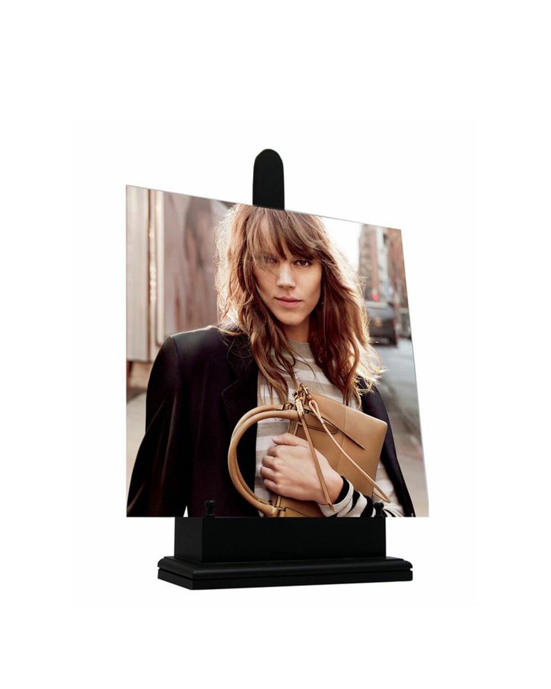 Skyframe black lacquered table top easel for art