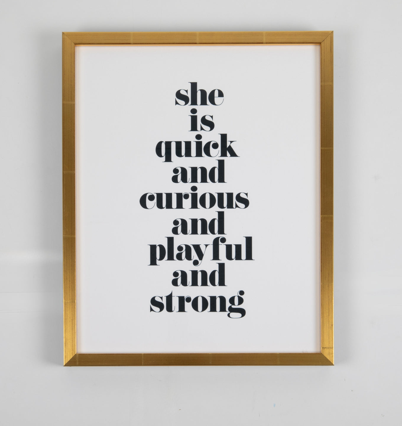 Black & Gold Motivational Frame - She