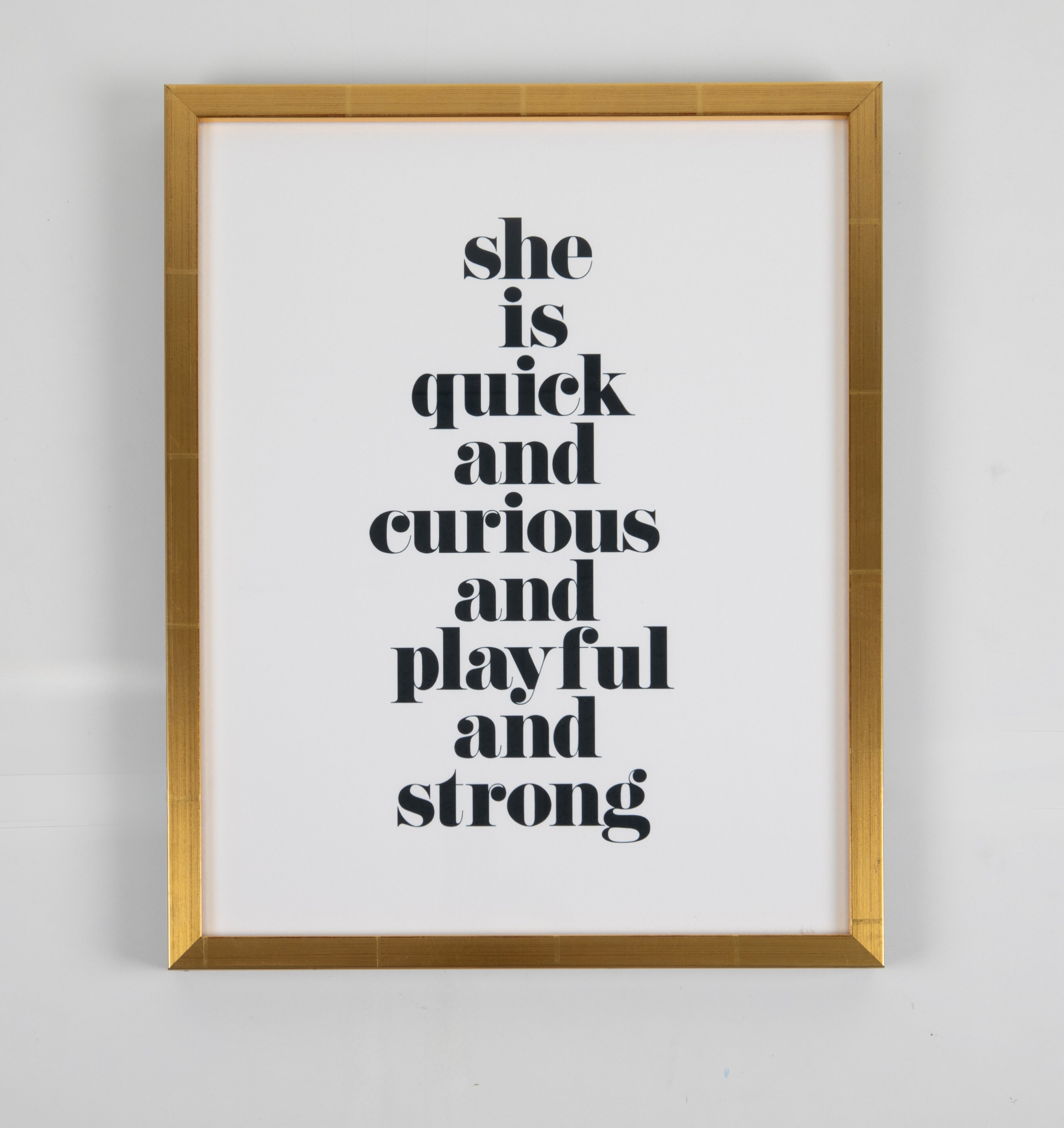Black & Gold Motivational Frame - She