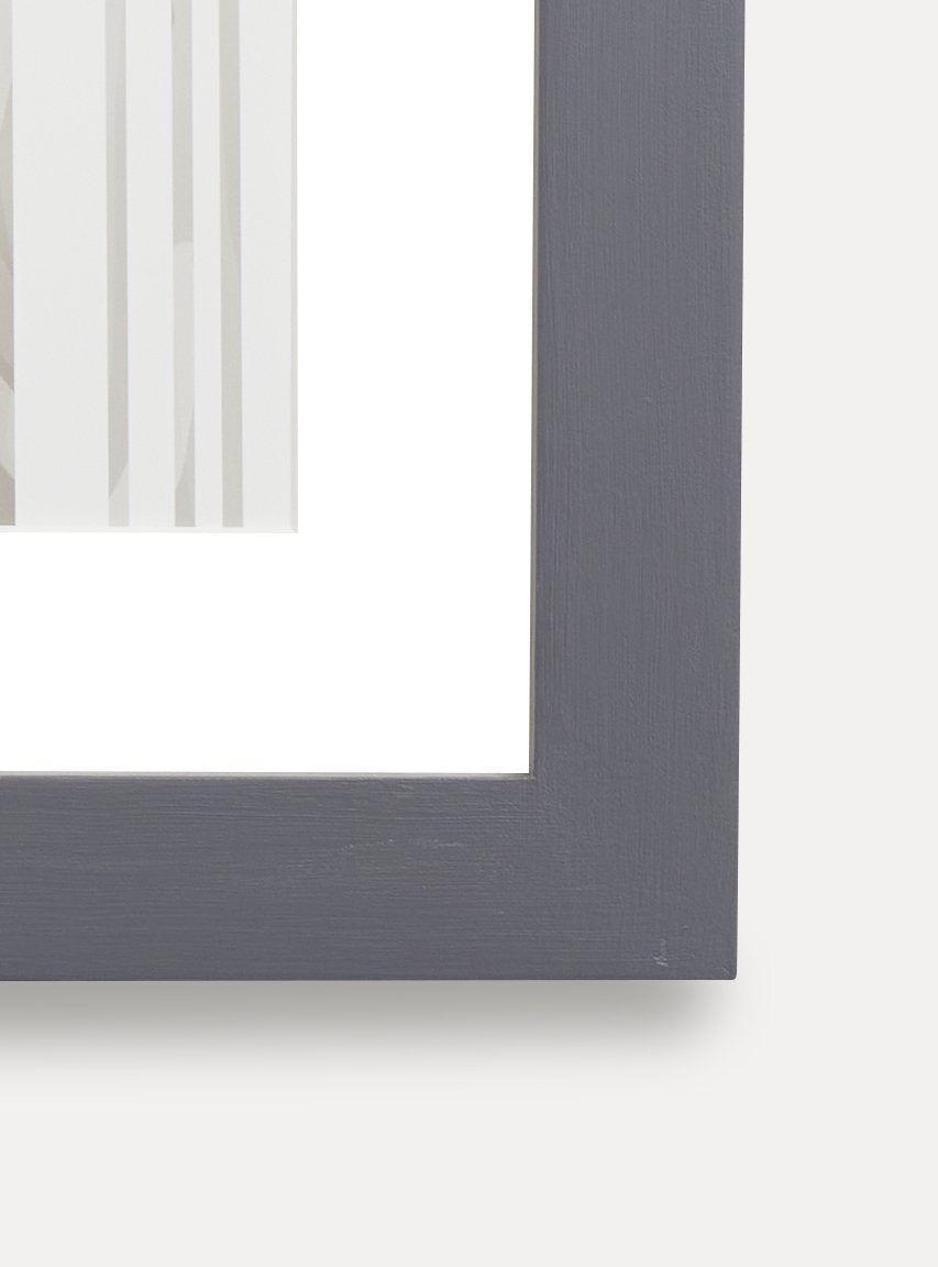 Up close detail photo of wooden frame showing wood grain