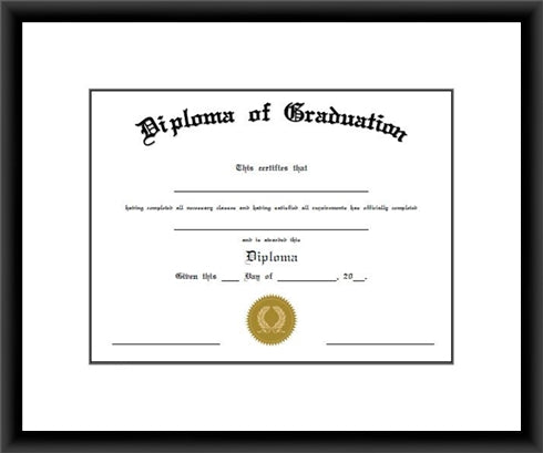 Black Diploma Frame