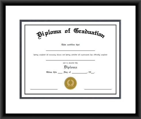 Black Diploma Frame