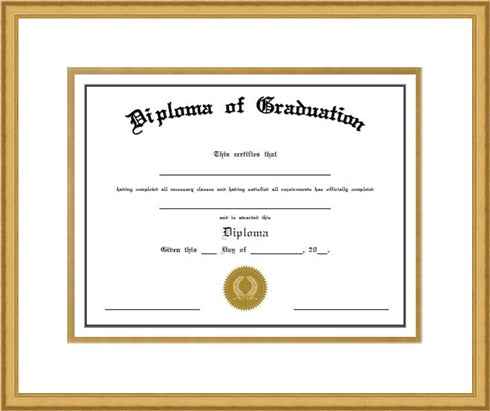 Gold Diploma Frame