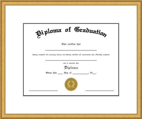 Gold Diploma Frame