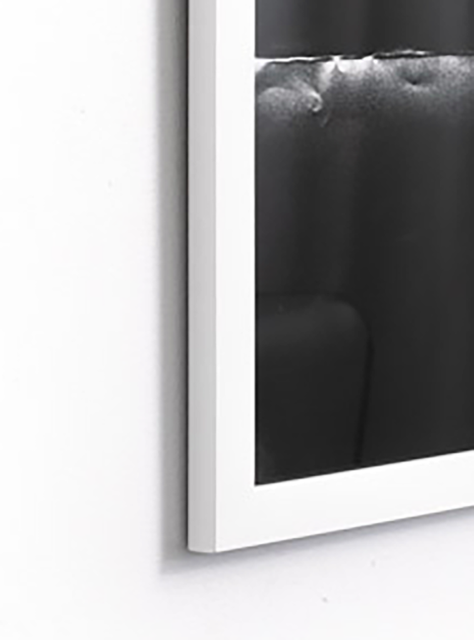 close up We Get Stuff Done Black & Green in white thin frame