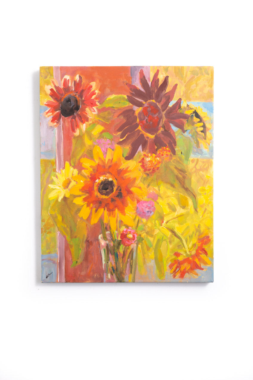  handpainted sunflowers on canvas