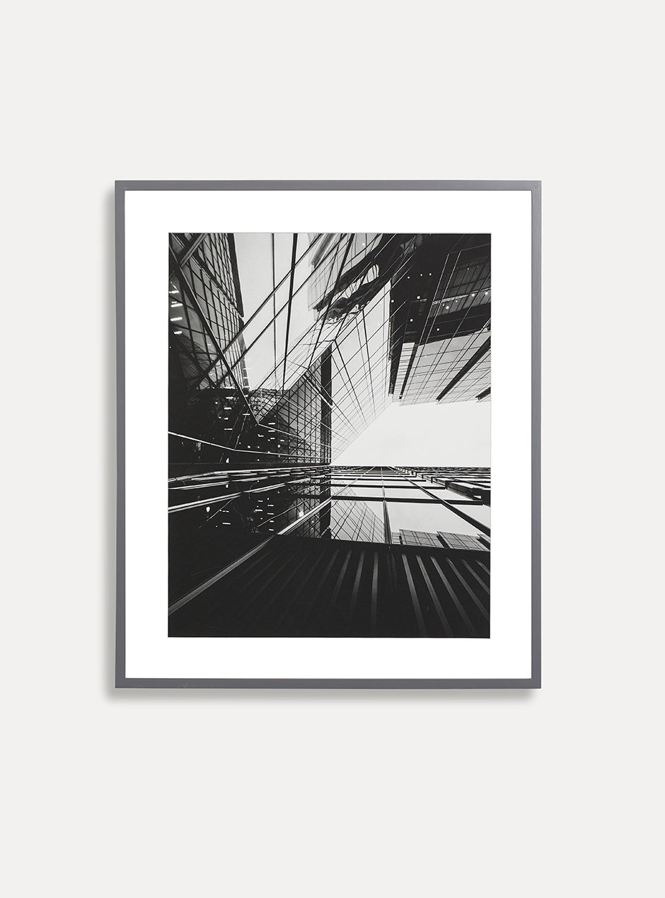 grey frame holding abstract photograph