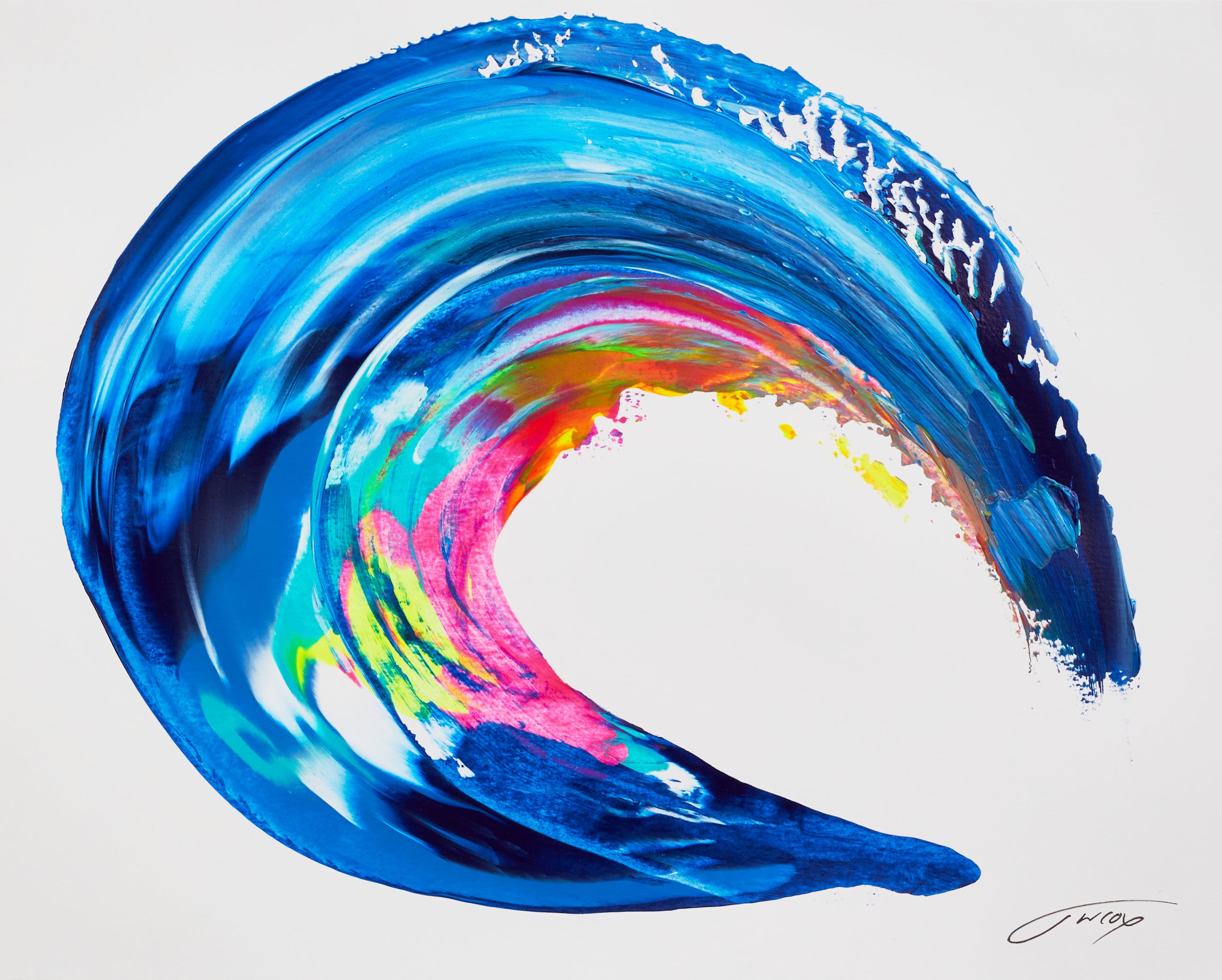abstract colorful wave on white background