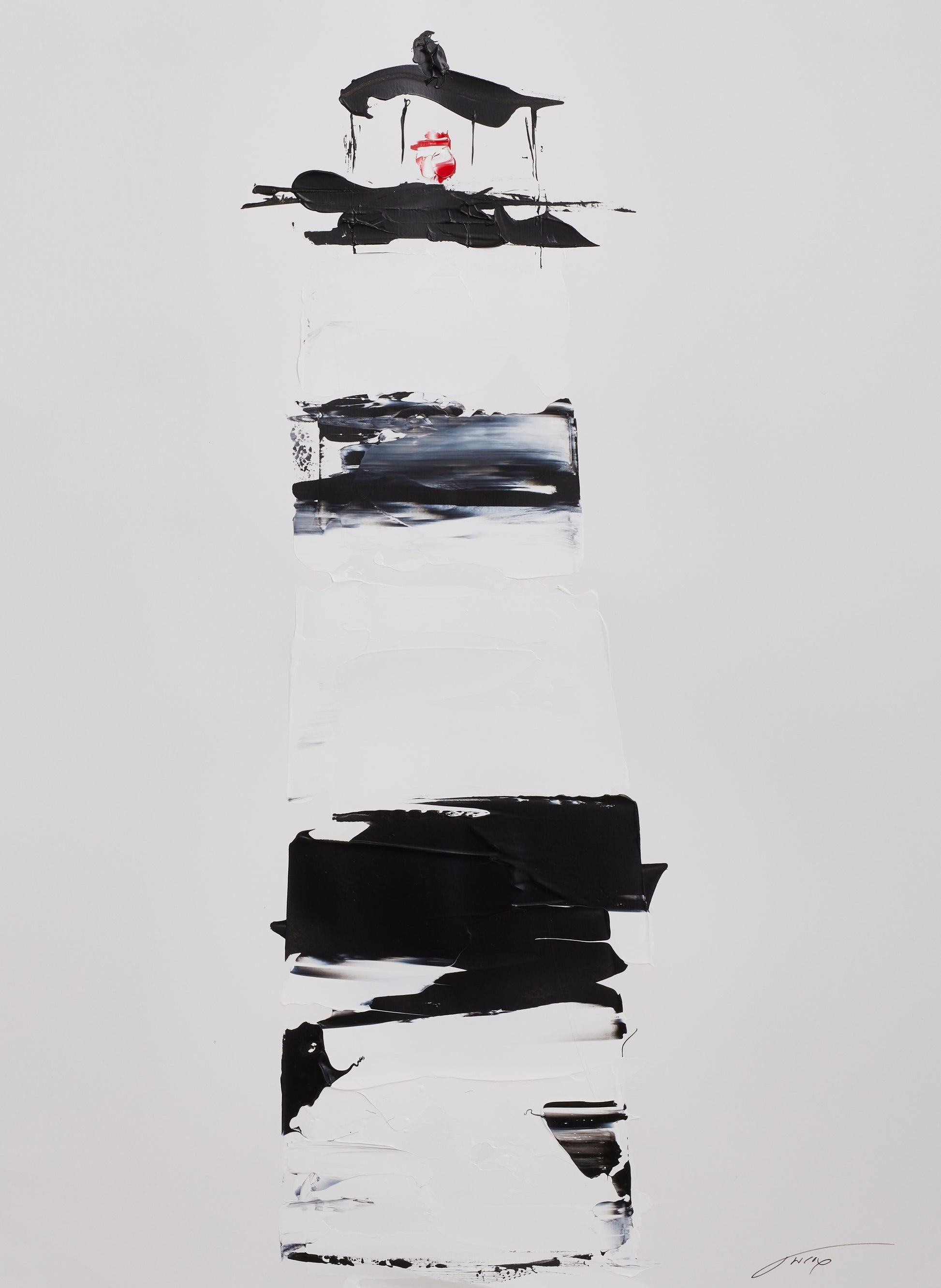 abstract light house painting