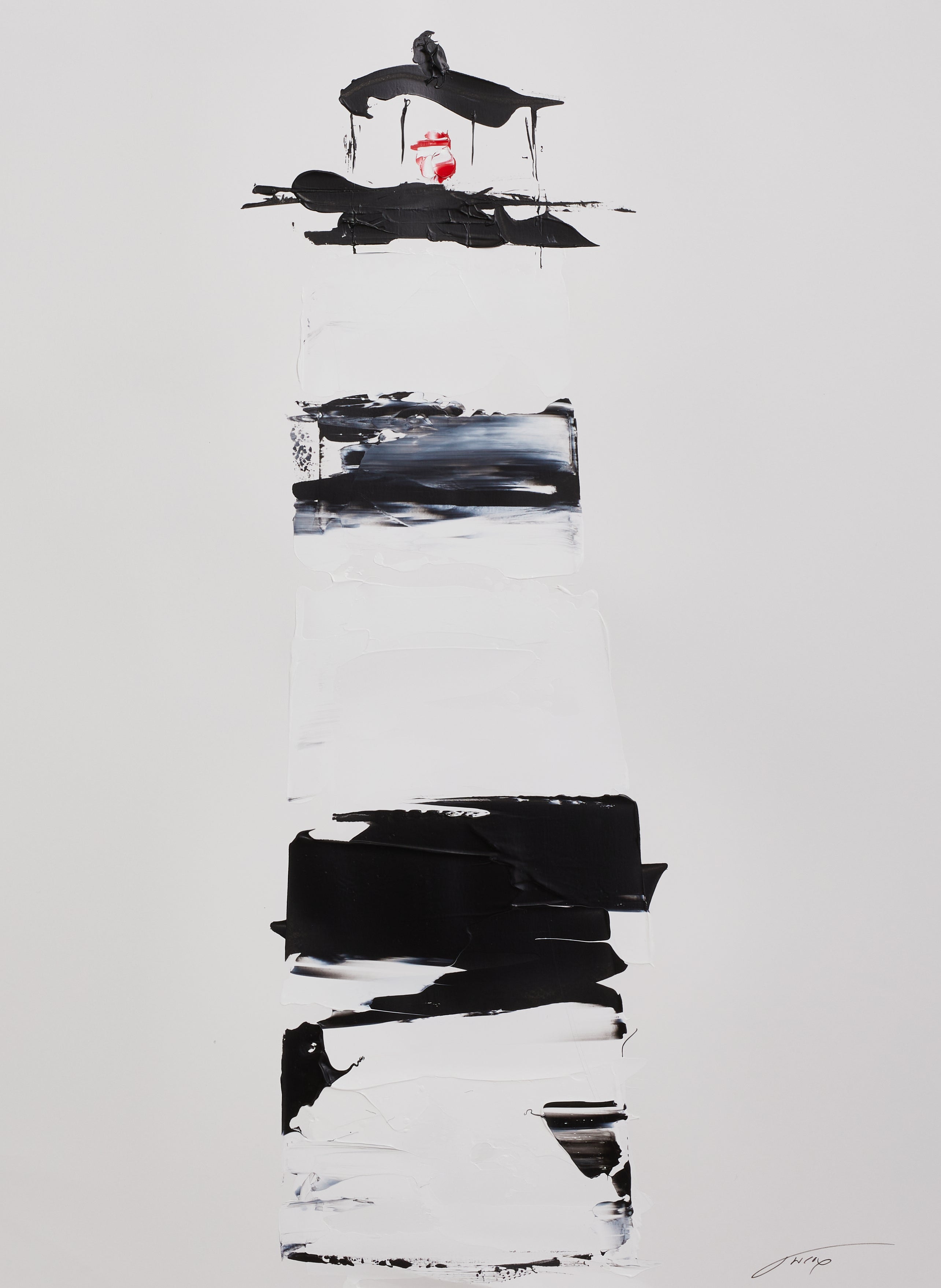 abstract light house painting