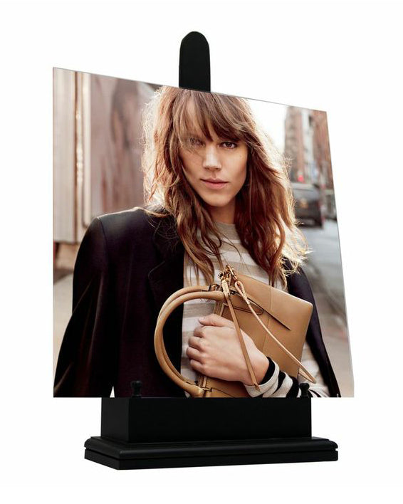 Skyframe black lacquered table top easel for art