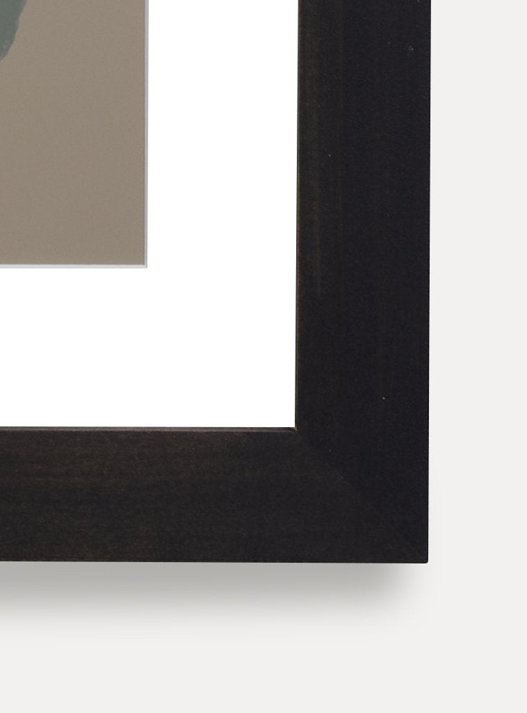 Up close detail photo of wooden frame showing wood grain