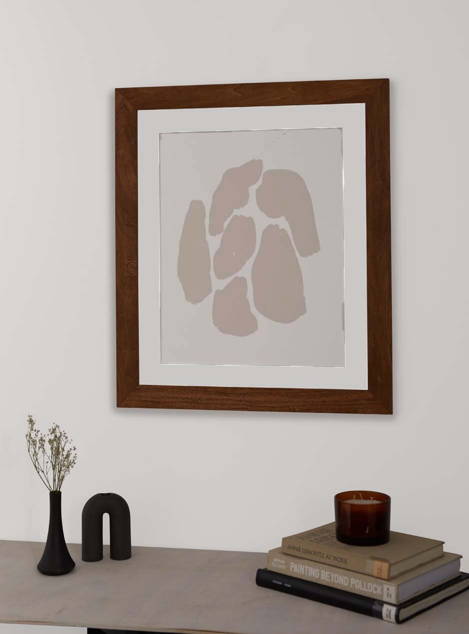 wooden frame hung up in house