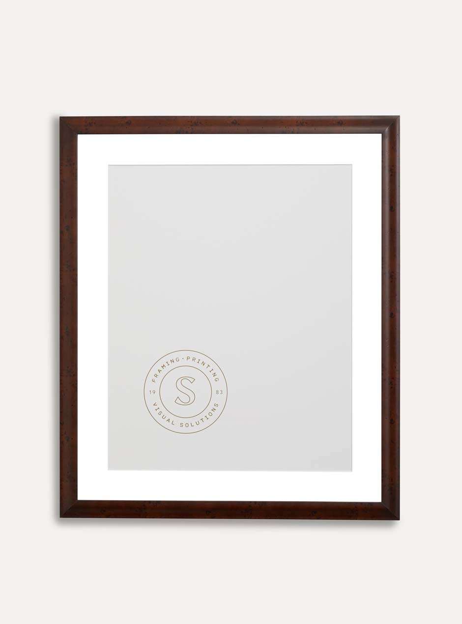 dark wood frame
