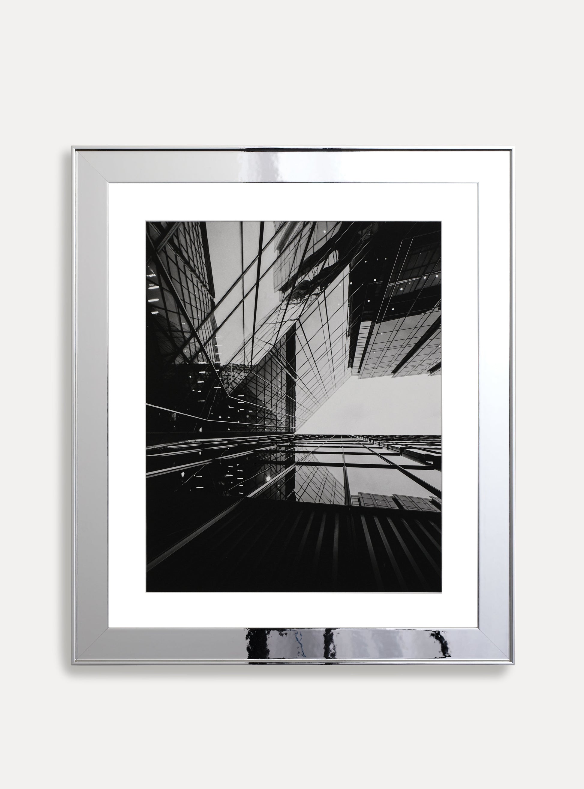 Front facing image of  picture frame on a white wall