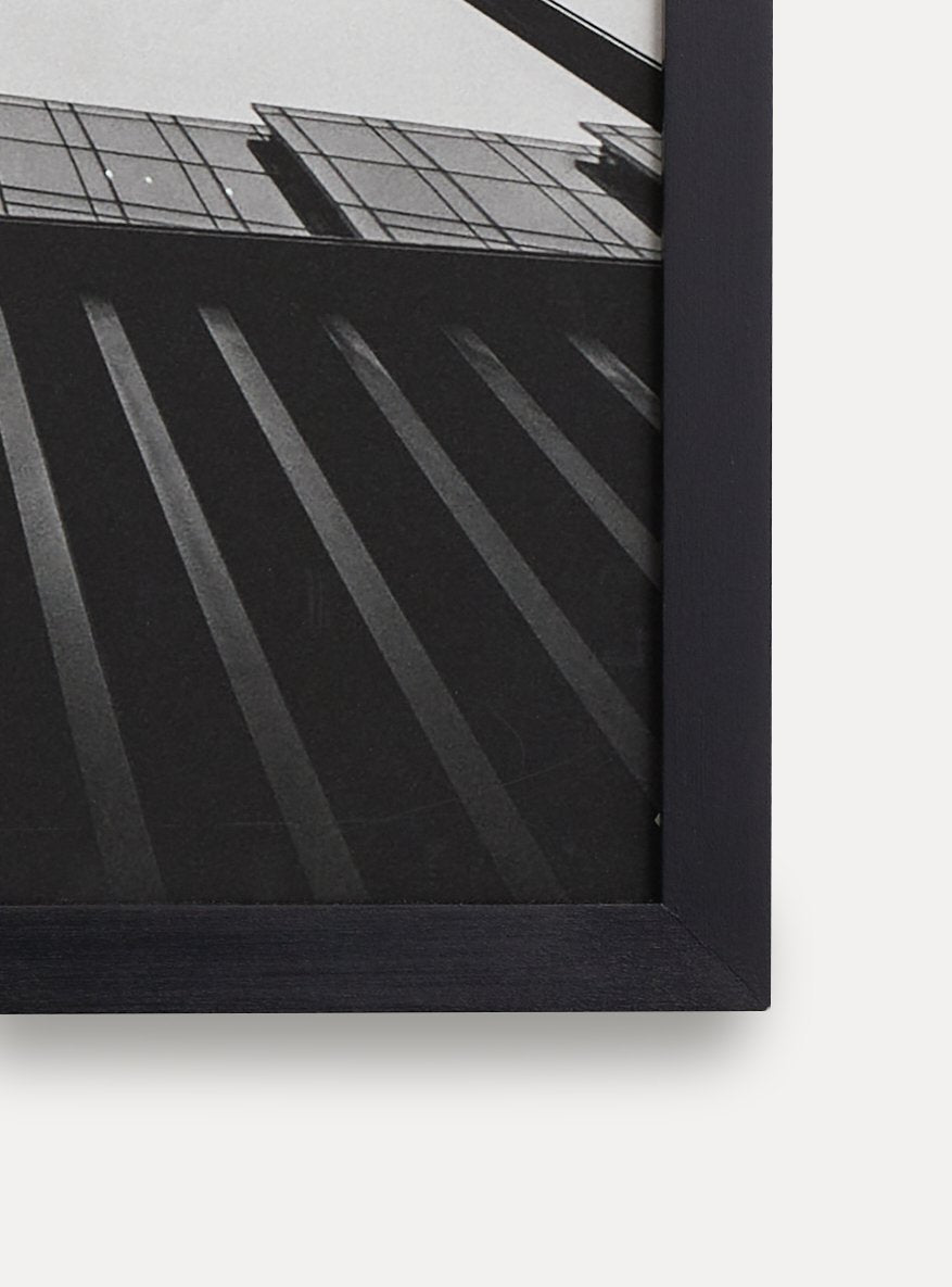 Up close detail photo of wooden frame showing wood grain