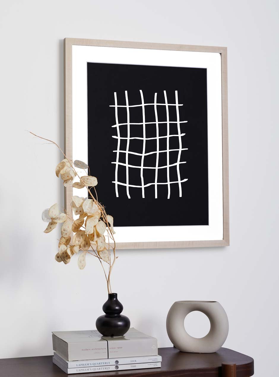  thin wooden frame  hung in home