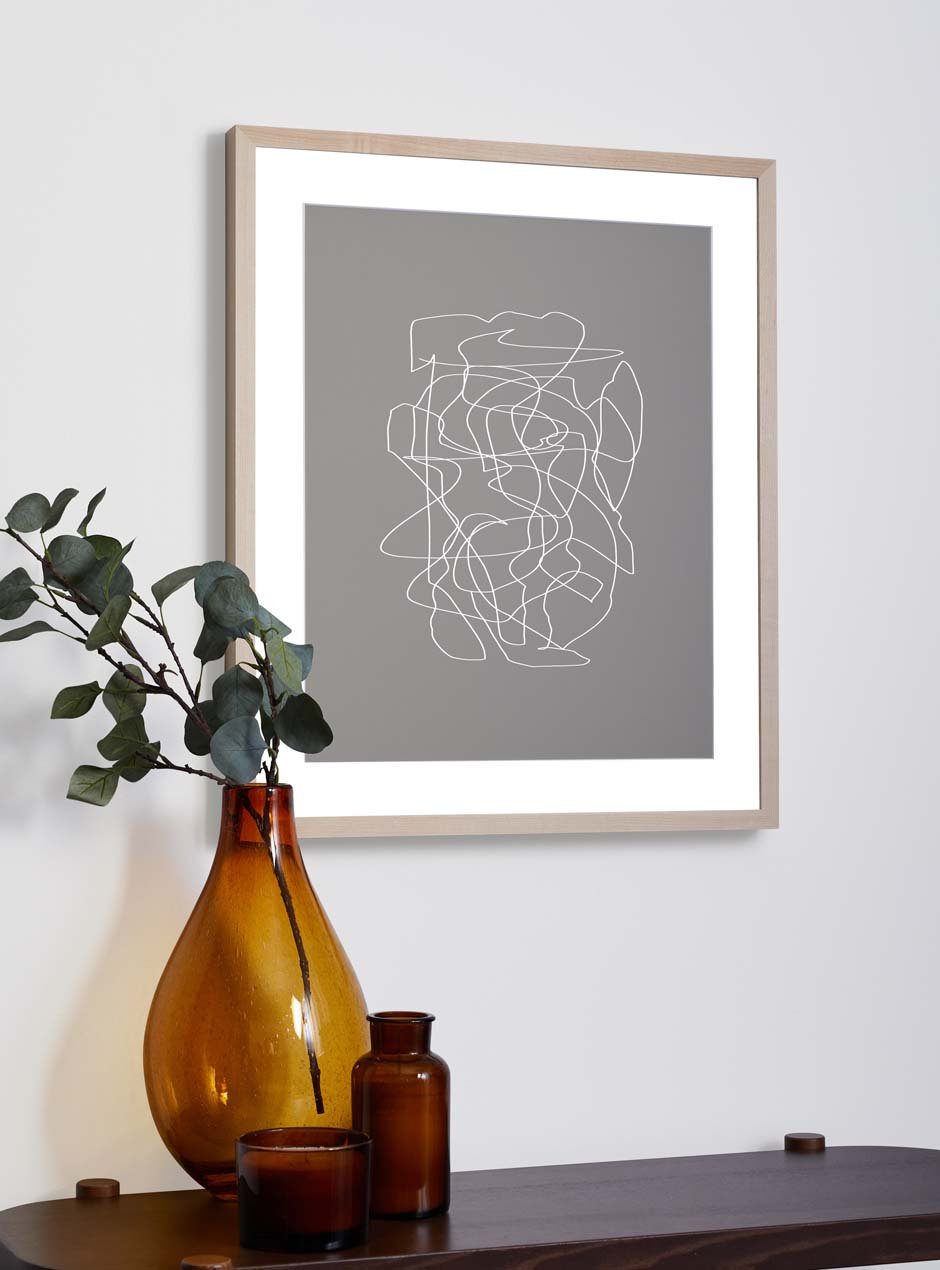  thin wooden frame hung in home