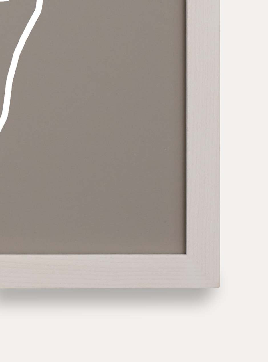 corner thin white frame