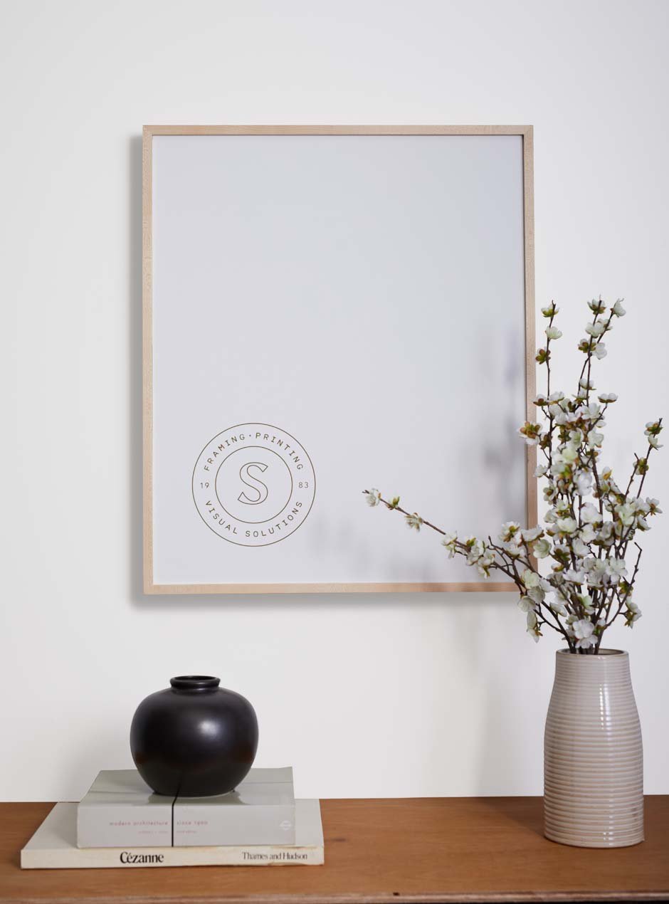  thin wooden frame  hung in home