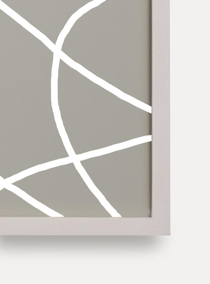 Up close detail photo of wooden frame showing wood grain