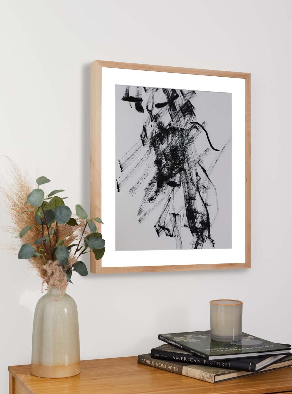  thin wooden frame  hung in home