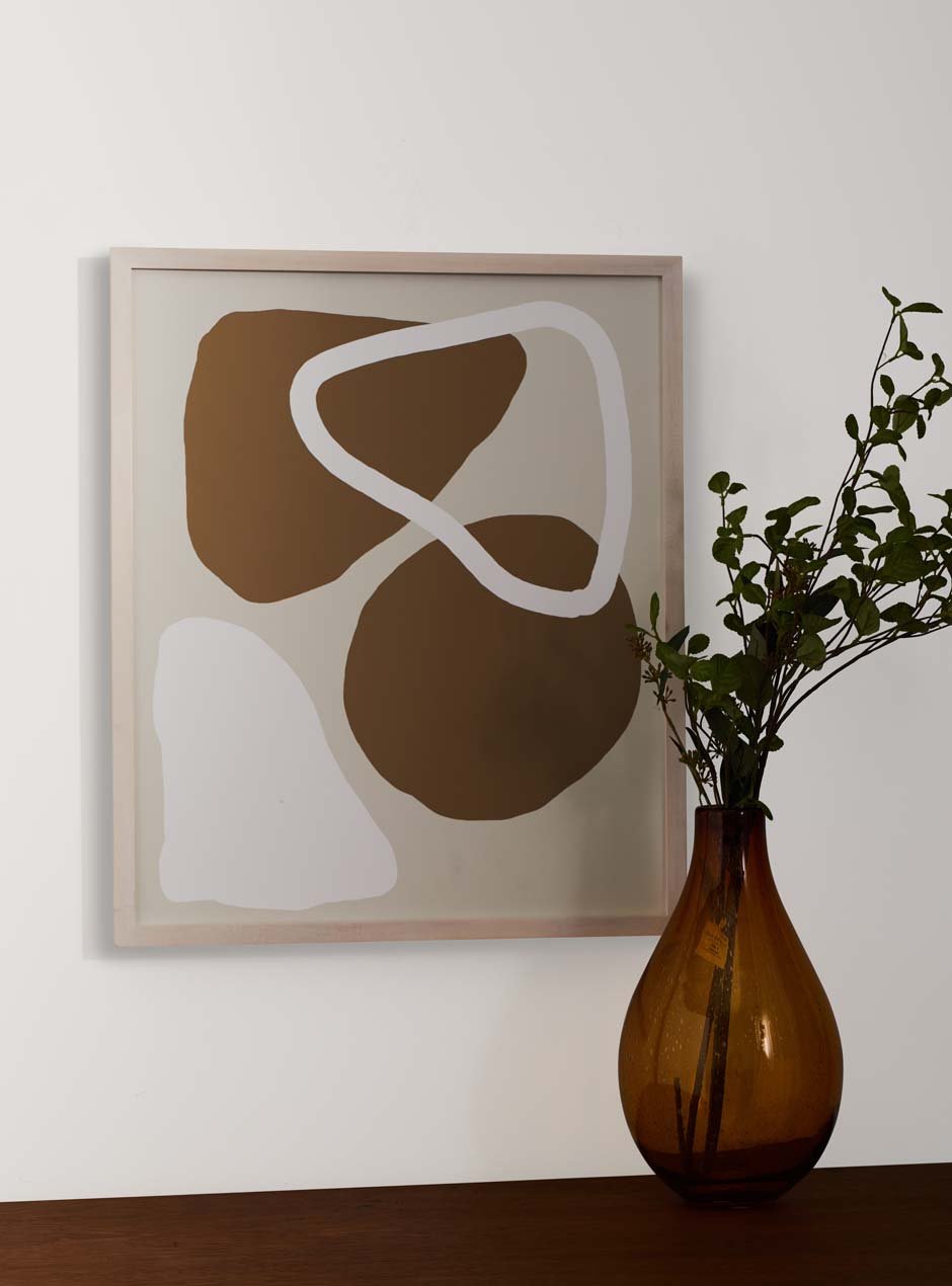 thin white frame hung in home