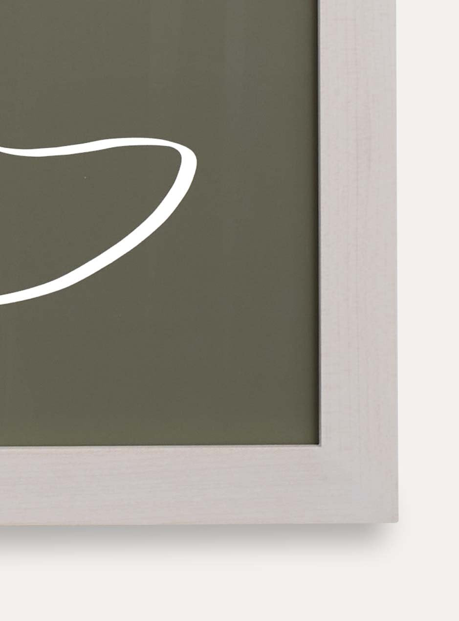 corner thin white frame