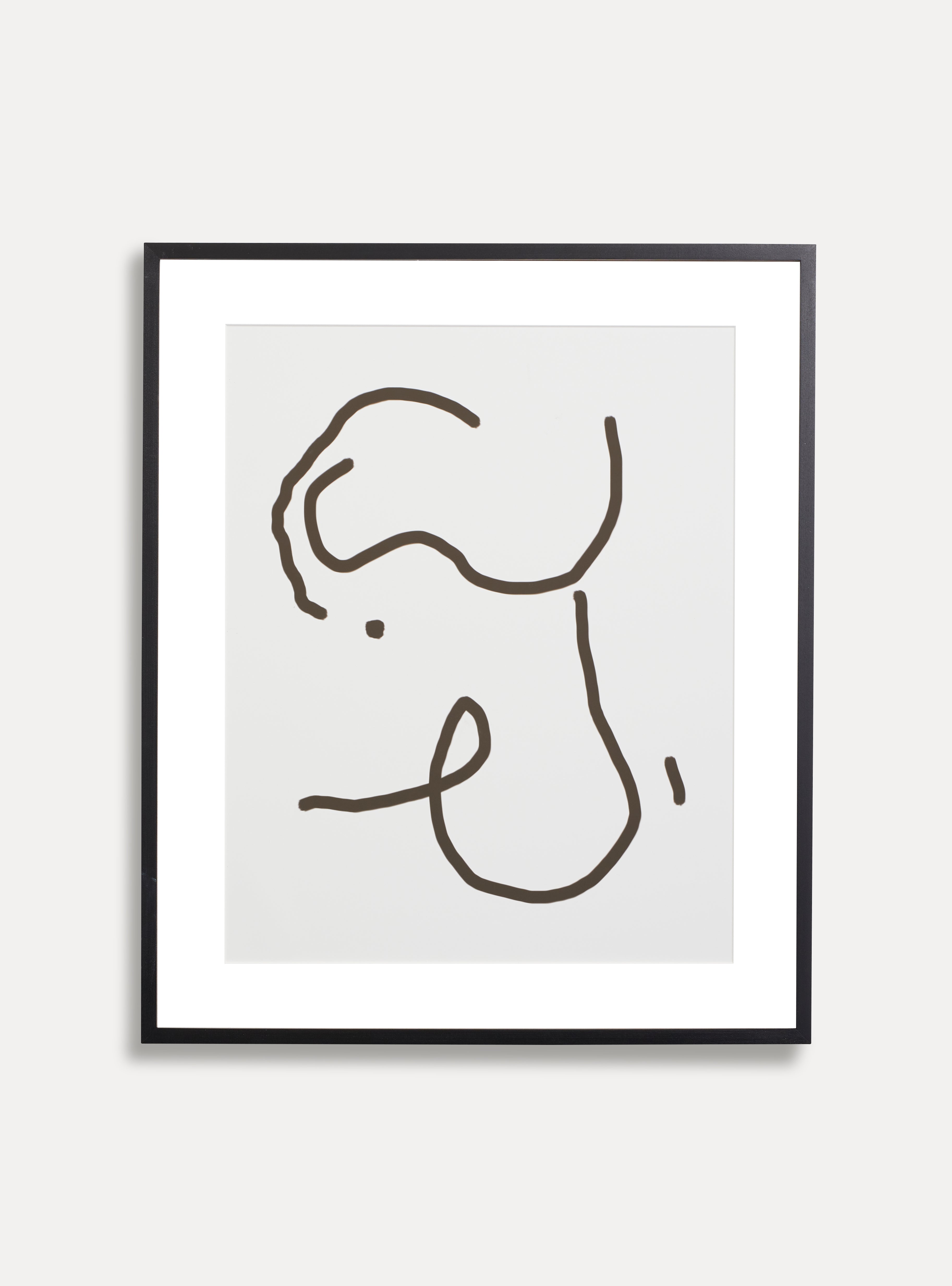 abstract painting in black frame