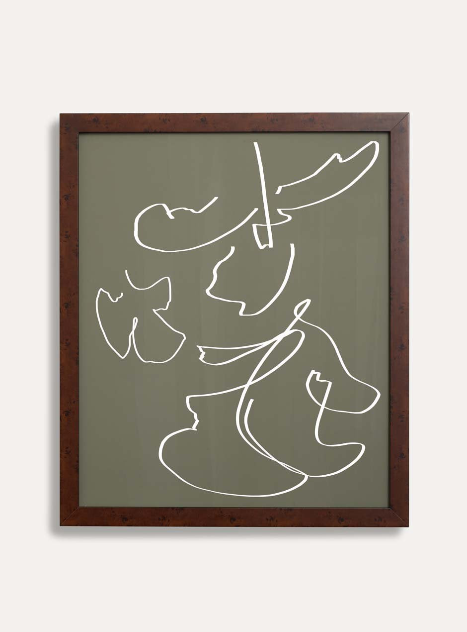 dark wooden frame