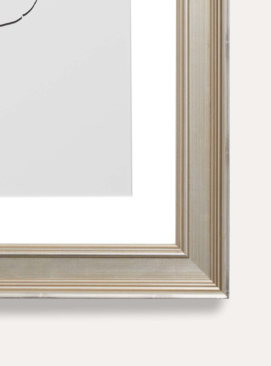 corner silver frame