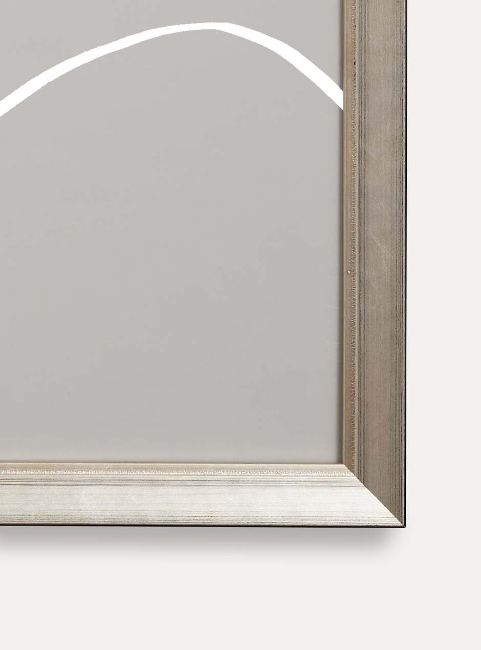 corner of silver mirror