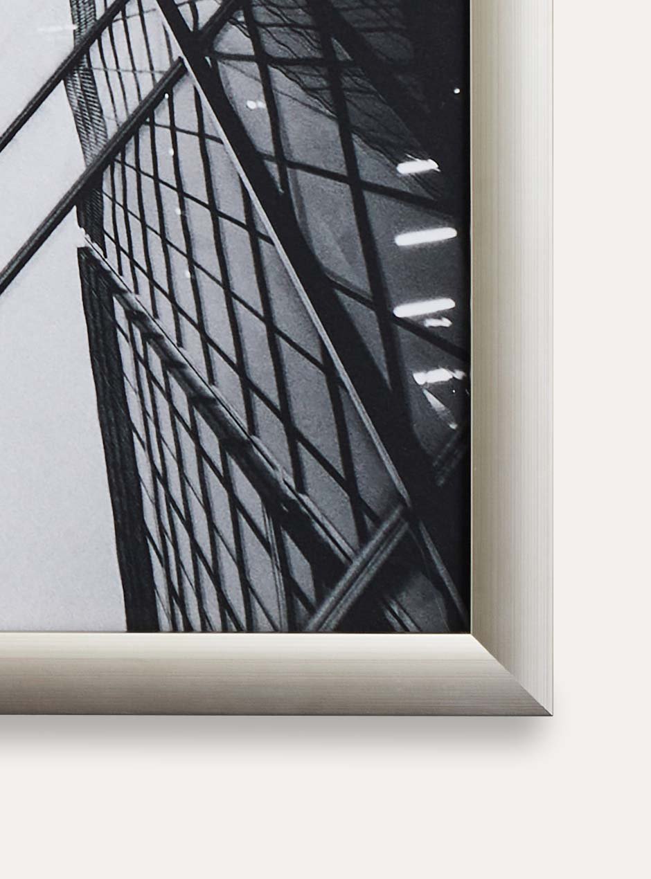 corner silver frame