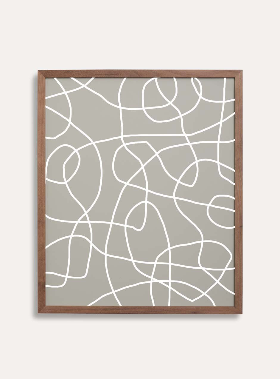 thin brown wooden mirror